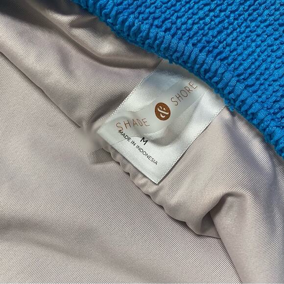 SHADE & SHORE • Blue One Shoulder One Piece Swimsuit Swimwear - Picture 7 of 7